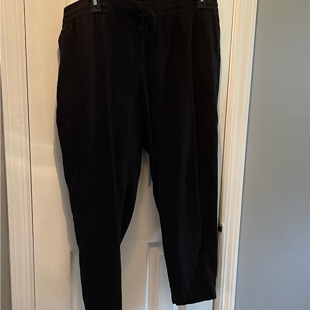 Two for one Old Navy comfy elastic waisted pants, Black and Light beige